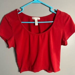 Red crop top
